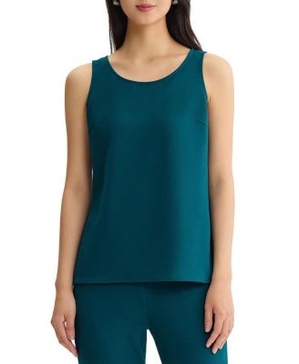  Plus Stretch Deco Crepe Scoop Neck Tank