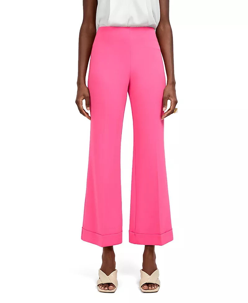 Trina Turk Loren Cropped Kick-Flare Pant