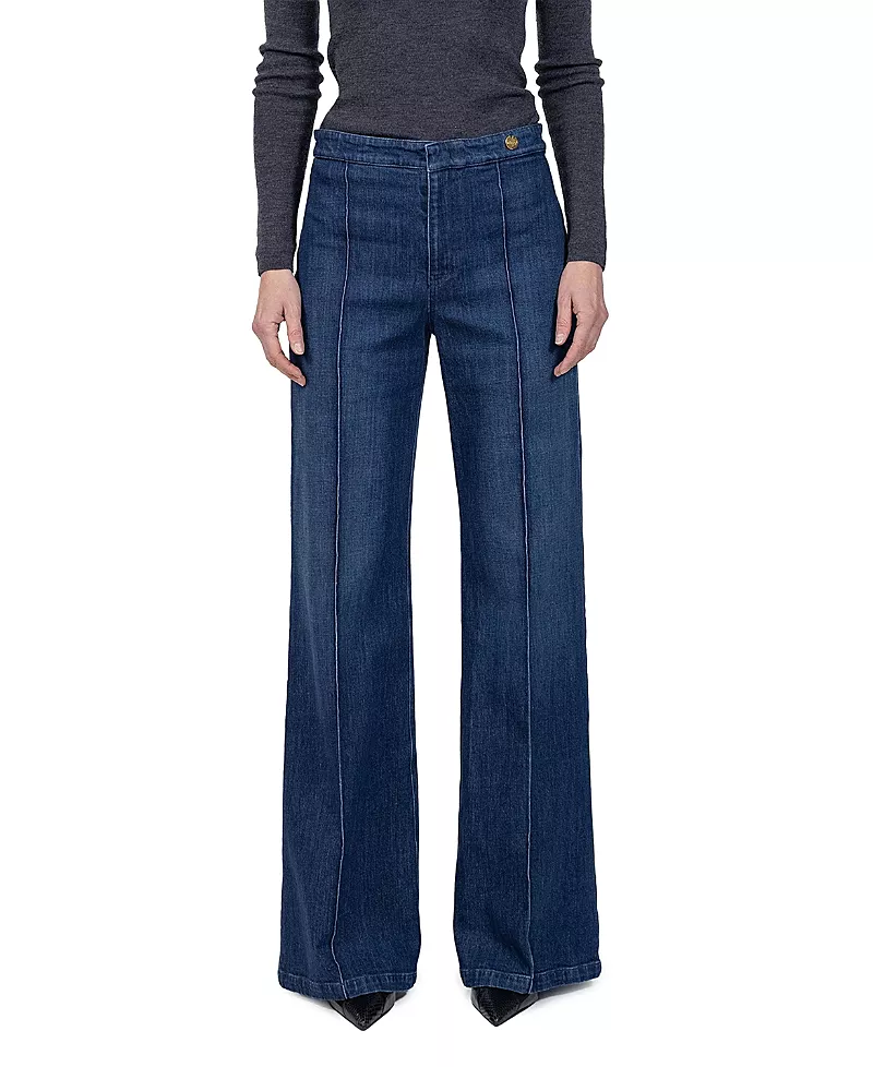 Callas Milano Charly Washed Denim Flare Pant