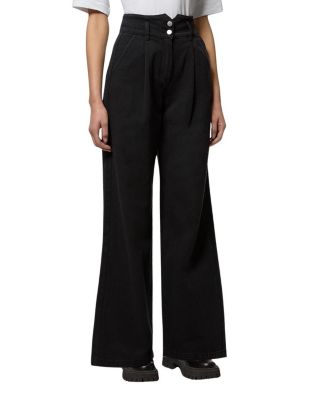  Petite Denim Wide Leg High Waisted Jeans