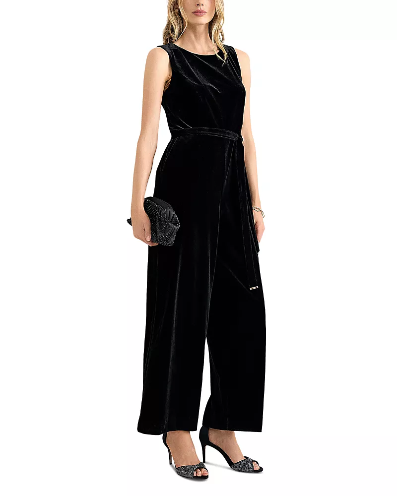 Phase Eight Marta Sleeveless Velvet Jumpsuit