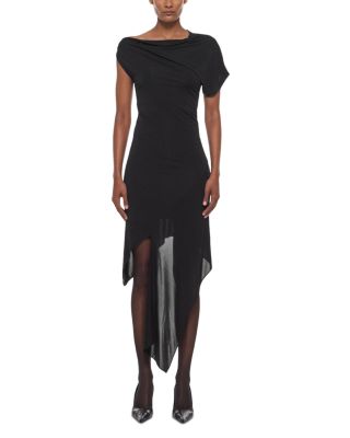 Helmut Lang Asymmetric Handkerchief Hem Dress