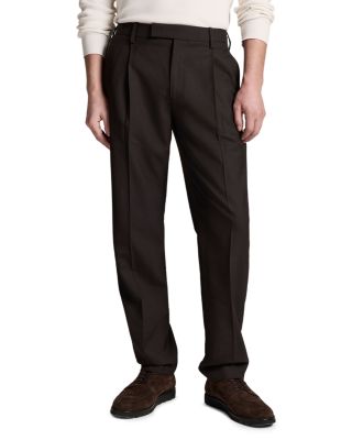 Refined Twill Straight Fit Pleat Pants