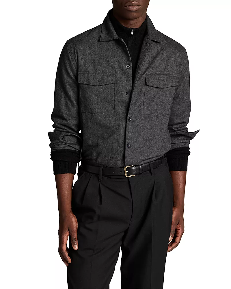 Vince Flannel Garage Cotton Pocket Shirt Jacket