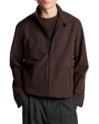 Arabica Cotton Blend Band Collar Windbreaker