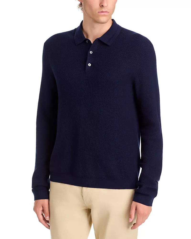 Paige Selwyn & Cotton Blend Polo Sweater