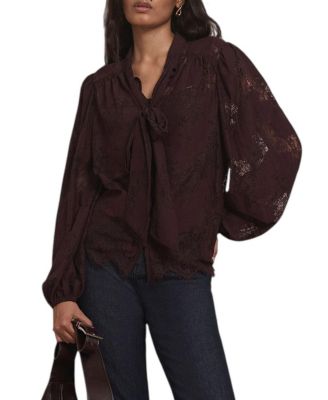  Women's Lace Pussybow Blouse