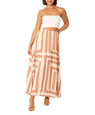 Elke Pleat Midi Skirt