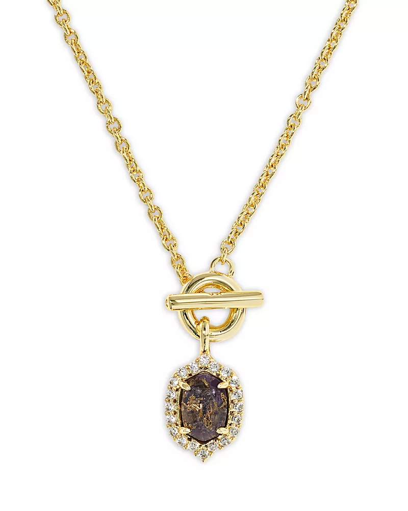 Kendra Scott Daphne Crystal Framed Stone Pendant Necklace, 17