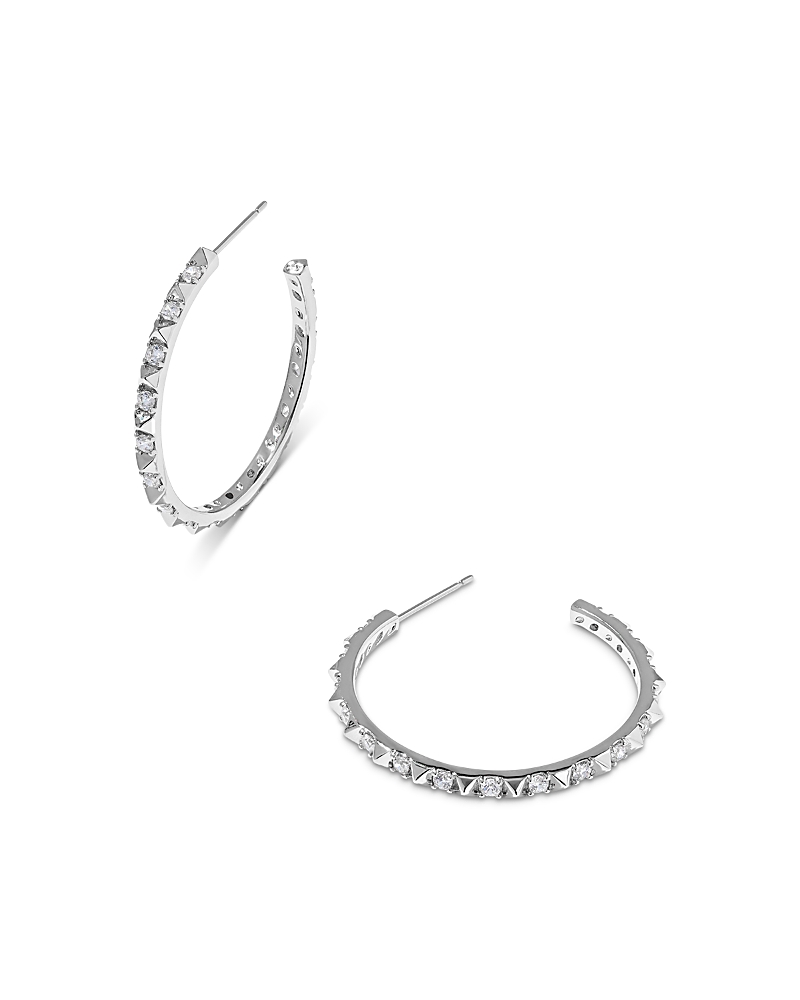 Kendra Scott Fate Crystal & Spike Hoop Earrings In Orange