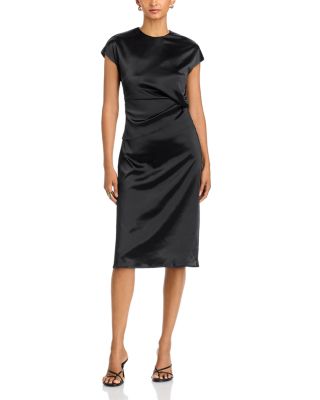 Draped Satin Dress