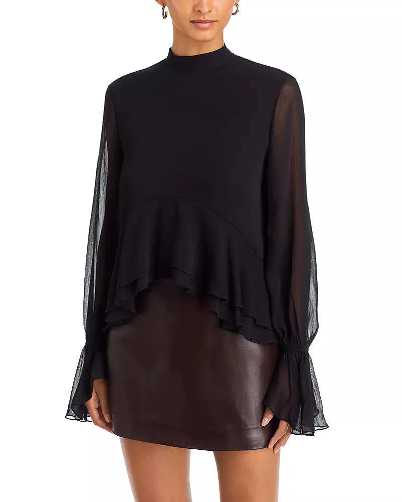 Area Stars Ruffle Trim Top