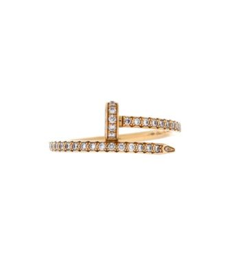 Small Juste un Clou Paved Ring 18K Gold with Diamonds