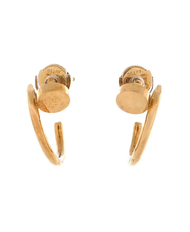 Pre-Owned Cartier Small Juste un Clou Hoop Earrings 18K Gold