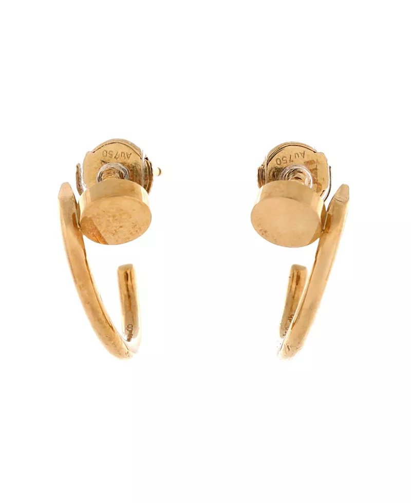 Pre-Owned Cartier Small Juste un Clou Hoop Earrings 18K Gold