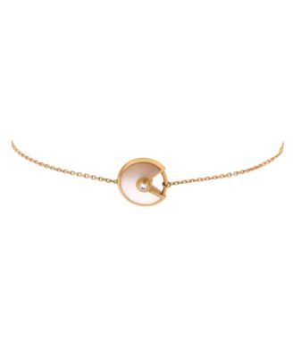  XS Amulette de Cartier Bracelet 18K Gold with Diamond and Mother of Pearl