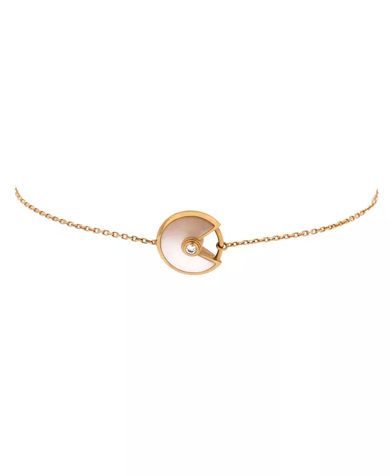 Pre-Owned Cartier Xs Amulette de Cartier Bracelet 18K Gold with Diamond and Mother of Pearl
