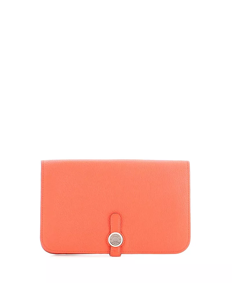 Pre-Owned HERMES Dogon Duo Combined Wallet Leather