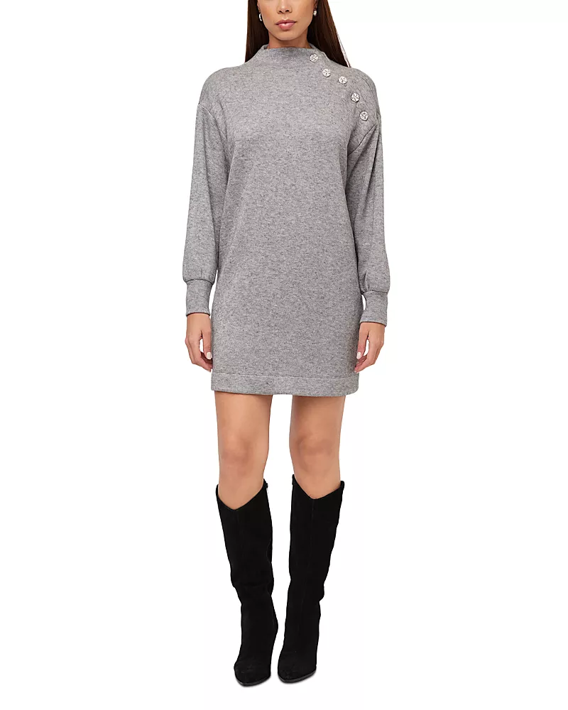 Fifteen Twenty Brenna Mock Neck Shift Dress