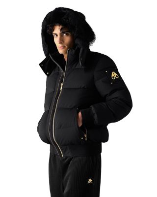 Stagg Shearling Trim Down Bomber Jacket