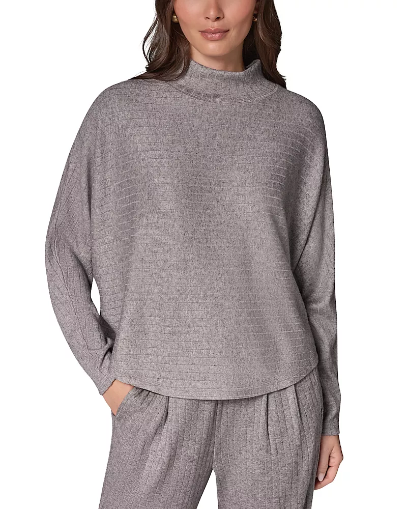 Donna Karan Weekend Brushed Rib Oversized Dolman Sweater