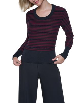 Striped Cotton Scoop Neck Sweater