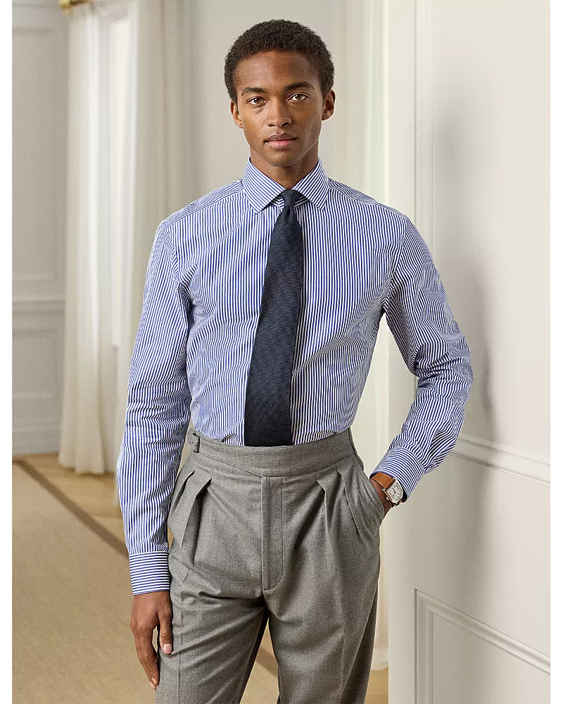 Ralph Lauren Purple Label Bengal Stripe Regular Fit Dress Shirt