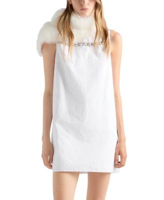  Embroidered Old Reps Fabric Mini Dress