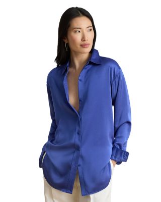 Satin Charmeuse Relaxed Fit Shirt