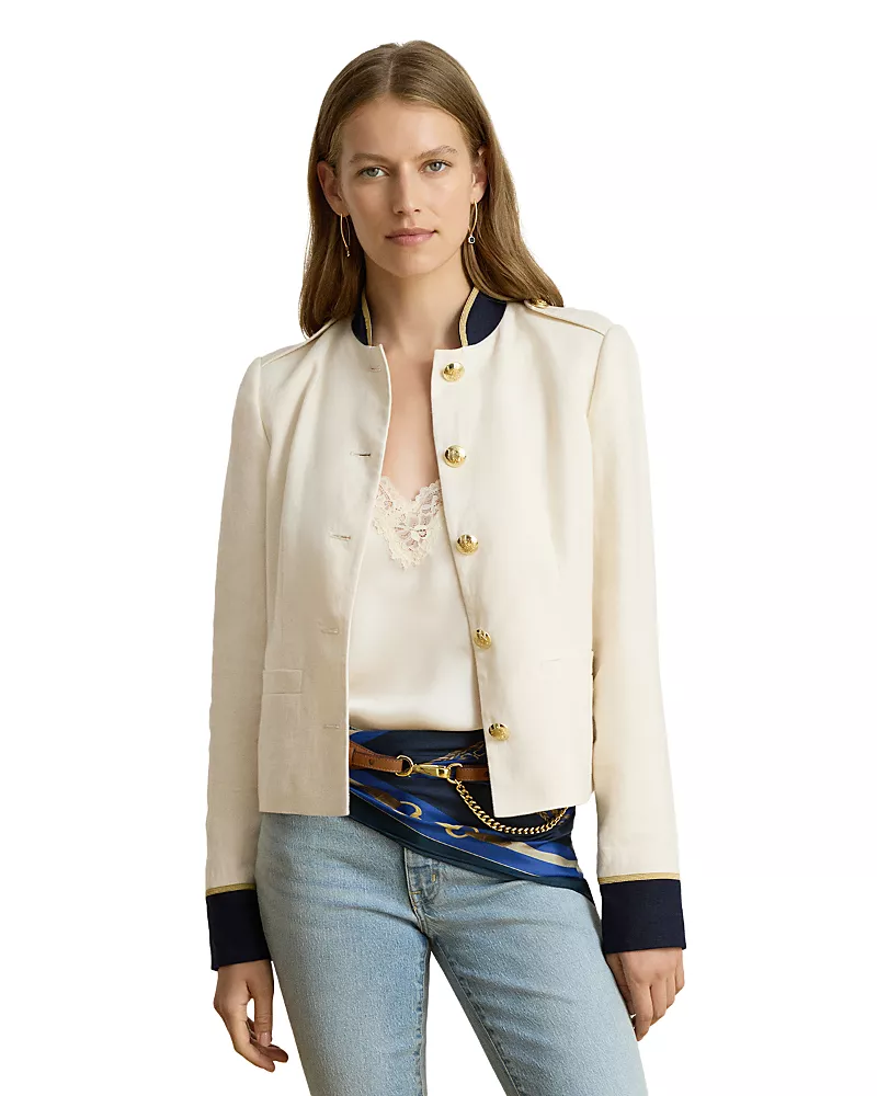 Lauren Ralph Lauren Color Blocked Linen Jacket