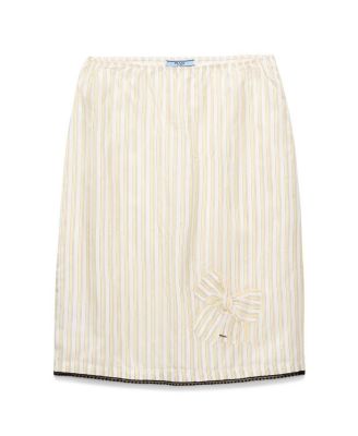 Striped Skirt with Appliqu&eacute;