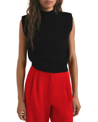The Whitney Sleeveless Mock Neck Top