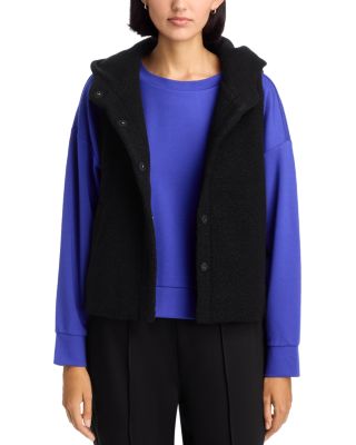 Eileen Fisher Boucle Hooded Vest