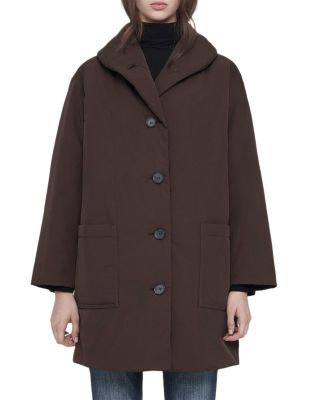 Darcie Button Front Puffer Coat