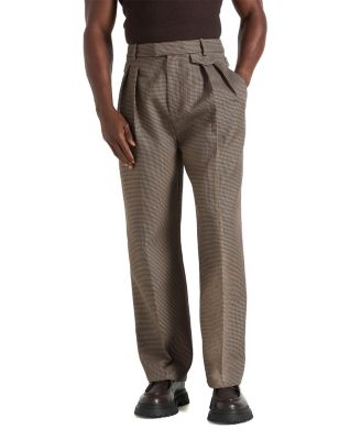 Pierre Houndstooth Twin Pleat Trousers