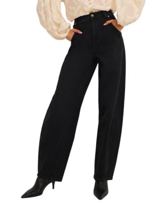  Women's Relaxed Ultimate Barrel Jeans in Black Wash