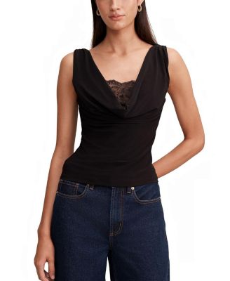 Women's Hope Layered Lace Cowl Neck Top