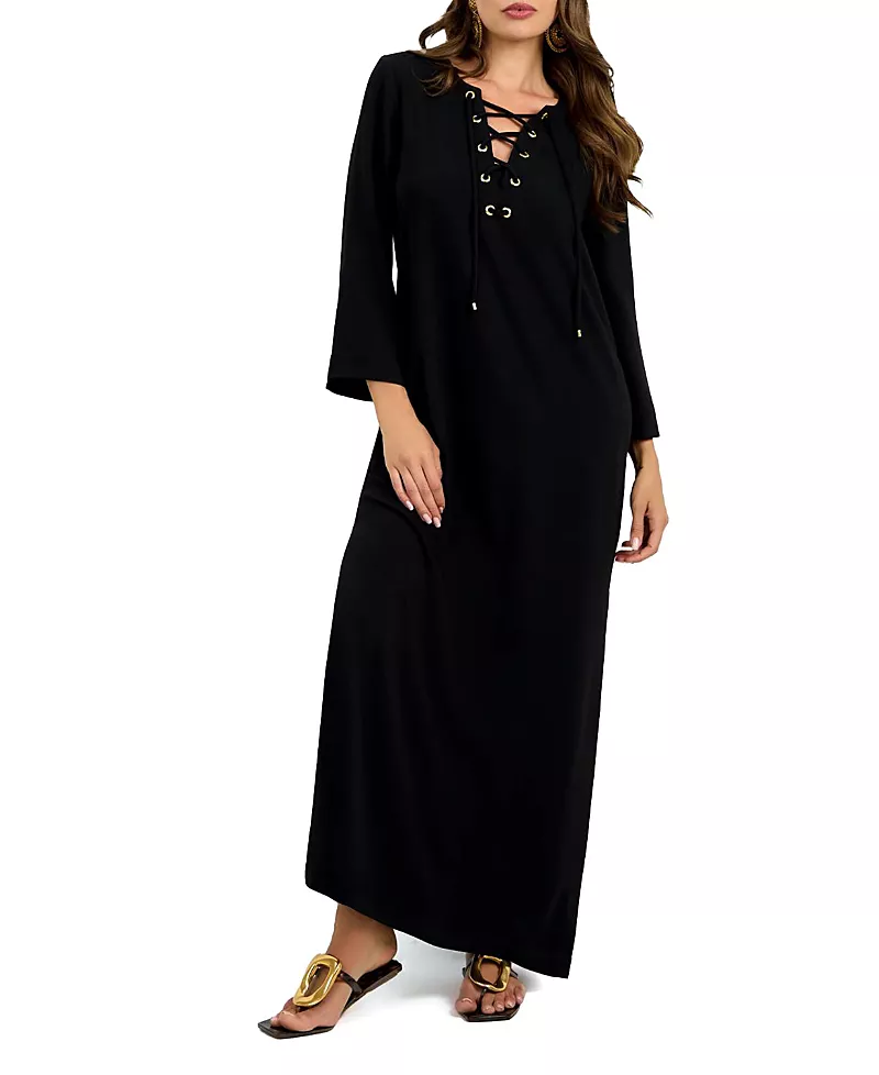 Trina Turk 3/4 Sleeve Catamaran Dress