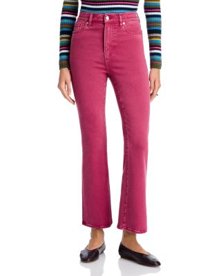 Carson High Rise Ankle Flare Jeans in Garnet Rose