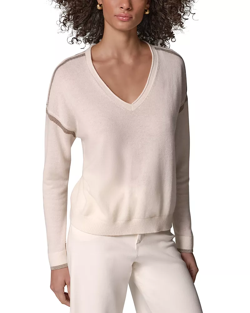 Dkny Wool & Cashmere V Neck Sweater