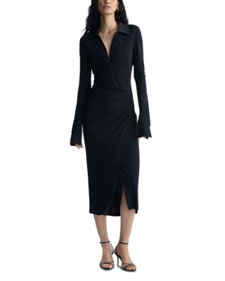 Diane von Furstenberg Evangeline Ruched Jersey Midi Dress