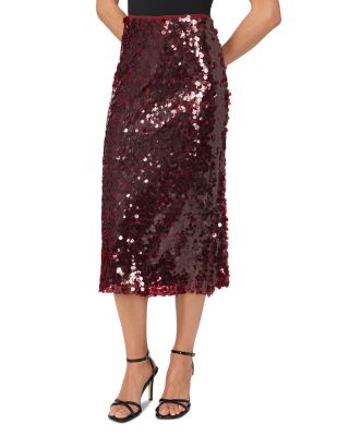 Paillette Sequin Midi Pencil Skirt