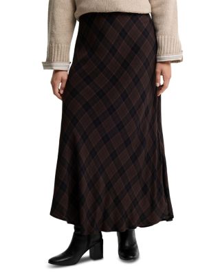 Wynn Plaid A Line Midi Skirt