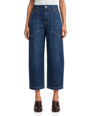 High Rise Barrel Leg Jeans in Newport Wash