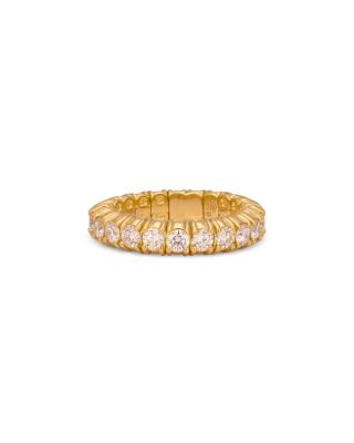 18K Yellow Gold Stretch Diamond Band, 1.97 tcw