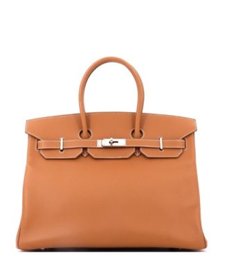  Birkin 35 Handbag Gold Epsom with Palladium Hardware