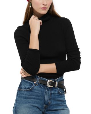 Christy Rib Cotton Blend Turtleneck Sweater