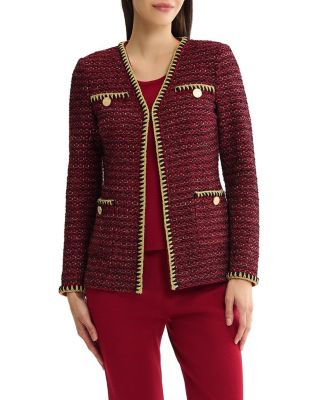 Heritage Lurex Gold Trim Tweed Knit Jacket