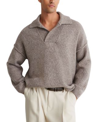Vatali Wool Blend Heavyweight Open Collar Sweater