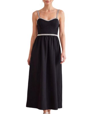 Needle & Thread Rosetta Jeweled Satin Cami Dress